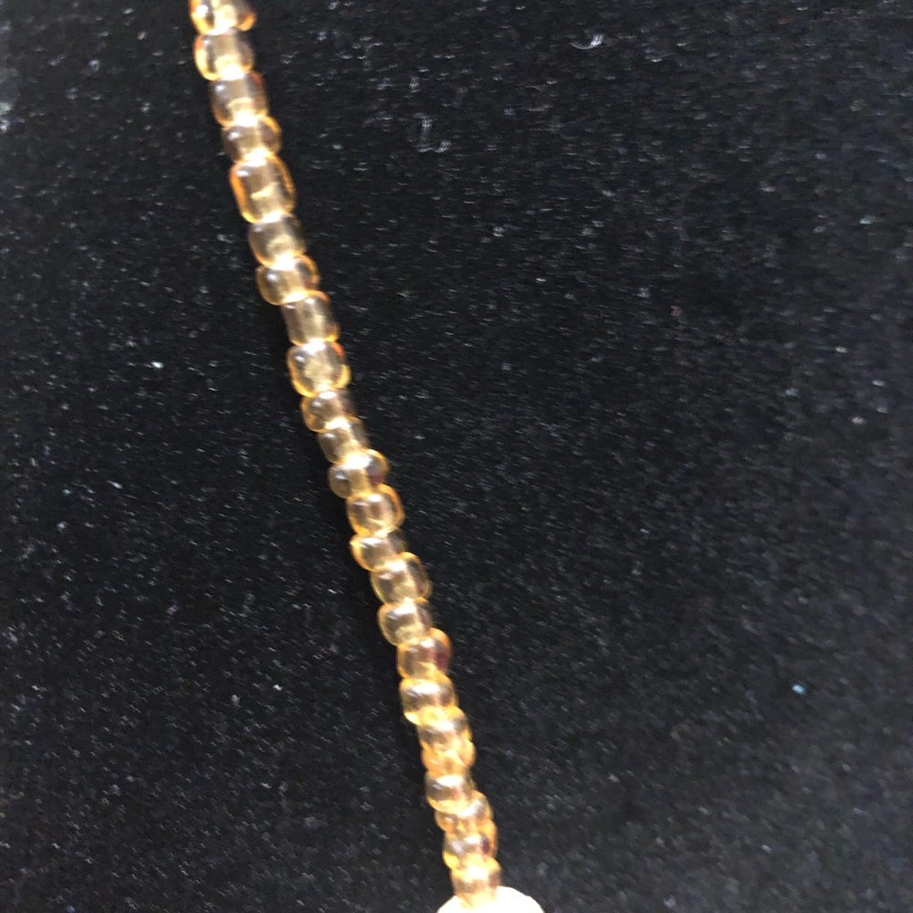 Beaded Faux Stone Heart Necklace Gold Veining on Hearts Valentines Day G… - Picture 6 of 7